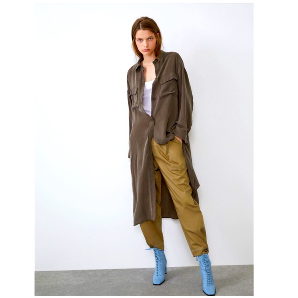 Zara Long Sleeve Duster